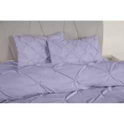 Chezmoi Collection Berlin Lavender Pinch Pleat Twin Comforter Set, 2-Piece (Comforter and Pillow Sham) - Soft Pintuck, Lightweight All Season Microfiber