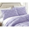 Chezmoi Collection Berlin Lavender Pinch Pleat Twin Comforter Set, 2-Piece (Comforter and Pillow Sham) - Soft Pintuck, Lightweight All Season Microfiber