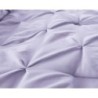 Chezmoi Collection Berlin Lavender Pinch Pleat Twin Comforter Set, 2-Piece (Comforter and Pillow Sham) - Soft Pintuck, Lightweight All Season Microfiber