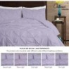 Chezmoi Collection Berlin Lavender Pinch Pleat Twin Comforter Set, 2-Piece (Comforter and Pillow Sham) - Soft Pintuck, Lightweight All Season Microfiber