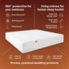 HOSPITOLOGY PRODUCTS Mattress Encasement - Zippered Bed Bug Dust Mite Proof Hypoallergenic - Sleep Defense System - Queen - Waterproof - Stretchable - Standard 12" Depth - 60" W x 80" L