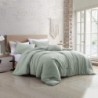 Modern Threads - Comforter Set - Down Alternative Brushed Microfiber - Elegant All Season Bedspread Set - Includes Comforter, Shams, & Decorative Pillow - Luxurious Bedding - Queen, Spa