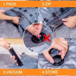 6 Large Vacuum Storage Bags,Space Saver Sealer Compression Bags for Blankets, Comforters, Pillows, Clothes Storage