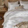 White Queen Comforter Set- Boho Tufted Shabby Chic White Comforter Queen,3 Pieces White Queen Comforter for All Seasons,White Comforter Set with 1 Comforter & 2 Pillow Shams