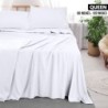 Utopia Bedding Flat Sheet - Soft Brushed Microfiber Fabric - Shrinkage & Fade Resistant Top Sheet - Easy Care - 1 Flat Sheet Only (Queen, White)