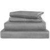 Air Mattress Queen Sheet Set Deep Pocket Queen Sheets - 4 Piece Bed Sheets Queen Size Fade Resistant Fits 16in to 24in Pillow Top Air Bed Mattress - Grey