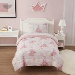 Kids Bedding Set Bed in a Bag for Boys and Girls Toddlers Printed Sheet Set and Comforter, Twin, Fairytale Princess