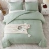 Litanika King Size Comforter Set Sage Green, 3 Pieces Lightweight Solid Bedding Comforters Sets, All Season Fluffy Down Alternative Comforter Bed Set Quilt Blanket