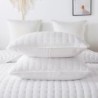 WDCOZY White King Size Quilt Bedding Sets with Pillow Shams, Lightweight Soft Bedspread Coverlet, Quilted Blanket Thin Comforter Bed Cover, All Season Summer Spring, 3 Pieces, 104x90 inches