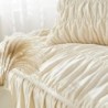 Queen Comforter Set Wheat Bedding - Ruched Comforter Queen Size Bed Set Boho Shabby Chic Bedding for Bedroom Comforter Fluffy 3 Piece Ruffle Comforter Set with Pillow White Bedding Soft