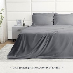 BELADOR Silky Soft Sheet Set - Luxury 6 Piece Bed Sheets for Queen Size Bed, Secure-Fit Deep Pocket Sheets with Elastic, Breathable Hotel Sheets & Pillowcase Set, Wrinkle Free Oeko-Tex Sheets