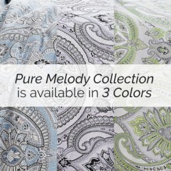 Southshore Fine Living, Inc. Oversized Full/Queen Size Comforter Bedding Set, Boho Bedding, Paisley Print Bedspread, Full Size/Queen Bed Comforter Set with 2 Matching Shams, Pure Melody Aqua