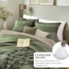 Olive Green Queen Bedding Sets,3 Piece Queen Comforter Set with Shams, Soft Microfiber Warm Queen Bed Set for Bedroom, 90"*90"(Olive Green, Queen)