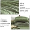 Olive Green Queen Bedding Sets,3 Piece Queen Comforter Set with Shams, Soft Microfiber Warm Queen Bed Set for Bedroom, 90"*90"(Olive Green, Queen)