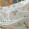 EAVD Vintage Style Garden Pink Floral Duvet Cover Queen 100% Cotton White Pink Floral Bedding Set for Girls Women Chic Shabby Boho Botanical Floral Comforter Cover with Zipper Closure 4 Ties