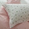 EAVD Vintage Style Garden Pink Floral Duvet Cover Queen 100% Cotton White Pink Floral Bedding Set for Girls Women Chic Shabby Boho Botanical Floral Comforter Cover with Zipper Closure 4 Ties