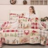 Christmas Bedding Set King Size Christmas Quilt Bedspread Holiday Xmas Bedding Buffalo Plaid Patchwork Rustic Quilt Lodge Cabin Bedding Lightweight Reversible Coverlet Christmas Home Decor Quilt