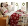 Christmas Bedding Set King Size Christmas Quilt Bedspread Holiday Xmas Bedding Buffalo Plaid Patchwork Rustic Quilt Lodge Cabin Bedding Lightweight Reversible Coverlet Christmas Home Decor Quilt