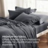 Bedsure Queen Sheets Grey - Soft Sheets for Queen Size Bed, 4 Pieces Hotel Luxury Queen Sheet Set, Easy Care Polyester Microfiber Cooling Bed Sheet Set