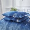 Dinjoy Ombre Blue Comforter Set Full Size Reversible Gradient Blue Grey Boho Bedding Set for Men Women 8 Pieces Bed in A Bag Bohemian Bed Set with Comforter, Sheets, Pillowcases & Shams