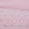 Mi Zone Rosalie Comforter Set for Girls, Ultra-Soft Microlight Plush Metallic Printed Hearts Brushed Reverse Overfilled Down Alternative Hypoallergenic All Season, , Full/Queen, Pink/Silver, 4 Piece