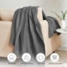 PHF 100% Cotton Muslin Blanket King Size 108" x 90", 4-Layer Lightweight and Breathable Blanket for Summer, Luxuriously Soft Gauze Blanket for Couch Bed, Black Grey