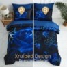 Blue Comforter Set King 7 Piece Bed in a Bag Blue Rose Comforter with Sheet Set Soft Micorfiber Reversible Bedding Set (1 Comforter,2 Pillow Shams,1 Flat Sheet,1 Fitted Sheet,2 Pillowcases)