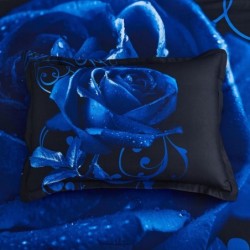 Blue Comforter Set King 7 Piece Bed in a Bag Blue Rose Comforter with Sheet Set Soft Micorfiber Reversible Bedding Set (1 Comforter,2 Pillow Shams,1 Flat Sheet,1 Fitted Sheet,2 Pillowcases)