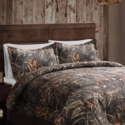 Boston Linen Company Realtree Max 4 Camo Queen Comforter Set 3 Piece Polycotton Rustic Farmhouse Bedding with 2 Pillow Shams – Hunting Cabin Lodge Bed Set Perfect for Camouflage Bedroom - (88"x94")