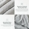 Newspin Twin Comforter Set, Grey Boho 5 Pieces Bed in a Bag, Cationic Dyeing Bed Set Jacquard Tufted Shabby Chic Bedding Set for All Season with Comforter, Sheets, Pillowcases & Shams