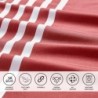 Comfort Spaces Comforter Sets with Sheets - Bed in a Bag 9 Pieces Teen Bedding Sets , Red and Grey Stripes Bedding Full, College Full Bed Set with 2 Side Pockets Bedroom Organizer