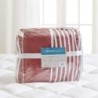 Comfort Spaces Comforter Sets with Sheets - Bed in a Bag 9 Pieces Teen Bedding Sets , Red and Grey Stripes Bedding Full, College Full Bed Set with 2 Side Pockets Bedroom Organizer