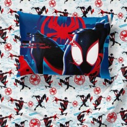 Marvel Spiderman Across The Spider-Verse Glitch 7 Piece Full Size Bed Set - includes Comforter & Sheet Set Bedding - Super Soft Fade Resistant Microfiber (Official Product)