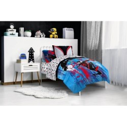 Marvel Spiderman Across The Spider-Verse Glitch 7 Piece Full Size Bed Set - includes Comforter & Sheet Set Bedding - Super Soft Fade Resistant Microfiber (Official Product)