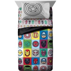 Jay Franco Marvel Avengers Pop 7 Piece Full Size Bed Set - Includes Comforter & Sheet Set - Super Soft Fade Resistant Microfiber (Official Marvel Product)