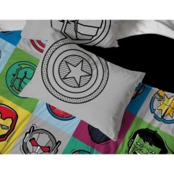 Jay Franco Marvel Avengers Pop 7 Piece Full Size Bed Set - Includes Comforter & Sheet Set - Super Soft Fade Resistant Microfiber (Official Marvel Product)