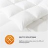 MASVIS Feather Comforter Filled with Feather & Down King Size-All Season Duvet Insert Luxurious Hotel Bedding Comforters, White