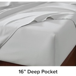 UGG 01330 Alahna Queen Bed Sheets and Pillowcases 4-Piece Set Sleep in Luxury Machine Washable Deep Pockets Wrinkle-Resistant Breathable Cozy Comfort Silky Cooling Sheets, Queen, Stone