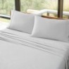 UGG 01330 Alahna Queen Bed Sheets and Pillowcases 4-Piece Set Sleep in Luxury Machine Washable Deep Pockets Wrinkle-Resistant Breathable Cozy Comfort Silky Cooling Sheets, Queen, Stone