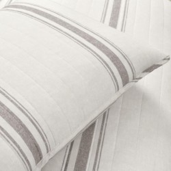 Lush Decor Comforter Farmhouse Stripe, King, Gray