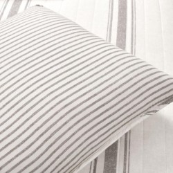 Lush Decor Comforter Farmhouse Stripe, King, Gray