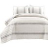 Lush Decor Comforter Farmhouse Stripe, King, Gray