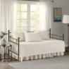 Comfort Spaces Daybed Cover - Luxe Double Sided-Quilting, All Season Cozy Bedding with Bedskirt, Matching Shams, Kienna Ivory 75"x39" 5 Piece