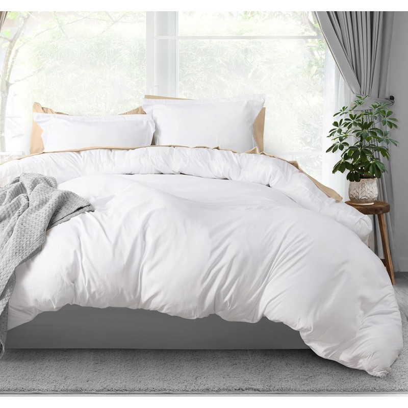 Utopia Bedding Duvet Cover Queen Size - 1 Duvet Cover with 2 Pillow Shams - 3 Pieces Bedding Duvet Cover with Zipper Closure - Soft Brushed Microfiber, 90 X 90 Inches (Queen, White)