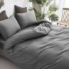 Luxlovery Grey Comforter Set Queen Men Dark Grey Comforter Bedding Sets Full 3PCS Solid Breathable Soft Charcoal Gray Quilts Set Modern Queen Comforter for Queen Bed