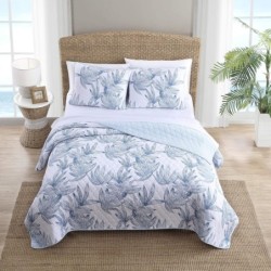 Tommy Bahama - Queen Quilt Set, Reversible Cotto Bedding with Matching Shams, Lightweight Home Decor for All Seasons (Kayo Blue, Queen)