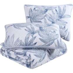 Tommy Bahama - Queen Quilt Set, Reversible Cotto Bedding with Matching Shams, Lightweight Home Decor for All Seasons (Kayo Blue, Queen)