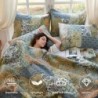 Secgo King Size Comforter Set- 100% Cotton Quilt King Size Set, Green, Sage bedspreads (96 * 108 Inch) with 2 Pillow Shams, Patchwork Reversible Lightweight Bedding