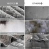 RECYCO Luxury Velvet Quilt Set King Size, Lightweight Velvet Comforter Set, Oversized Bedspread Coverlet Quilted Bedding Set, with 2 Matching Pillow Shams, for All Season, Gray