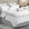 SHALALA Lightweigh White Comforter King Size,8-Piece Hotel King Comforter Bedding Sets with Matching Bed Skirt, Pillow Shams, Decorative Pillows, Thin Comforter Bed Coverings for All Seasons